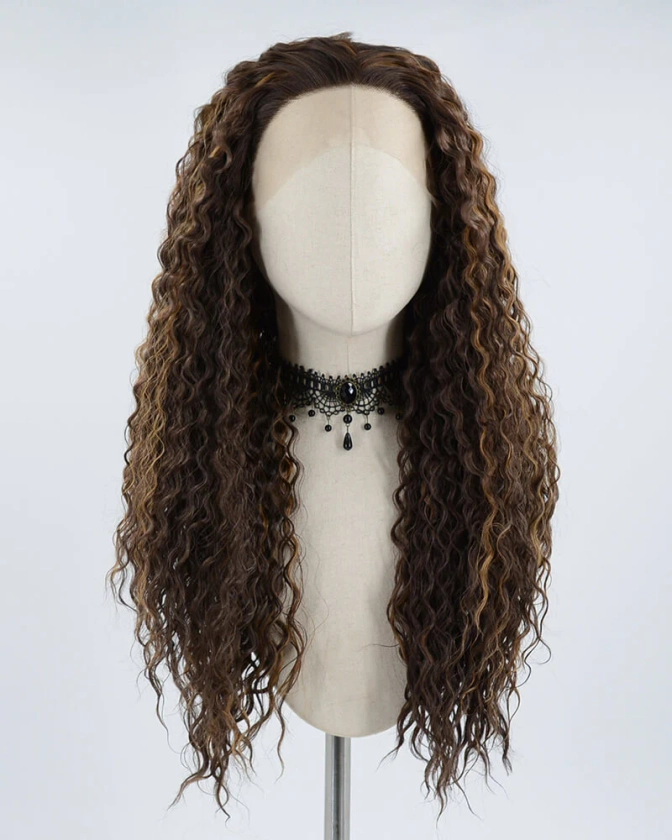 Brown Curly Synthetic Lace Front Wig WW487 – Weekendwigs