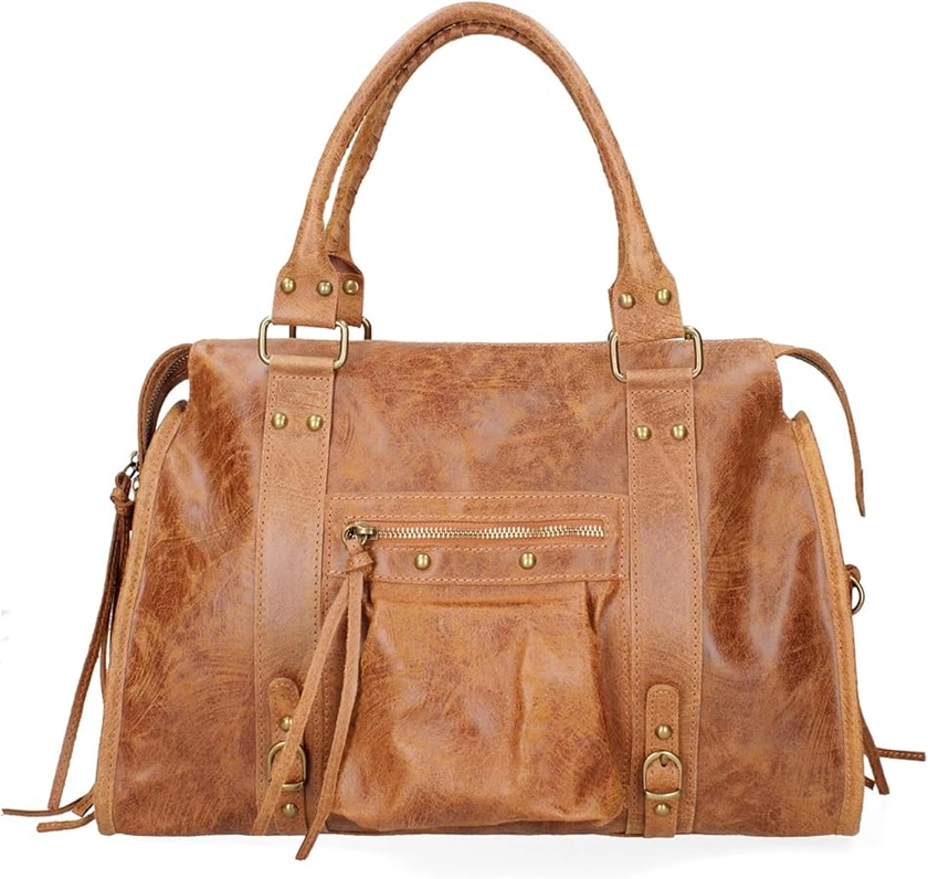 Gave Lux Sac porté épaule pour femme Produit artisanal. Matériau extérieur : cuir véritable. Produit fabriqué en Italie. GLX220609023FBG-PARENT. 41 x 28 x 13 cm.