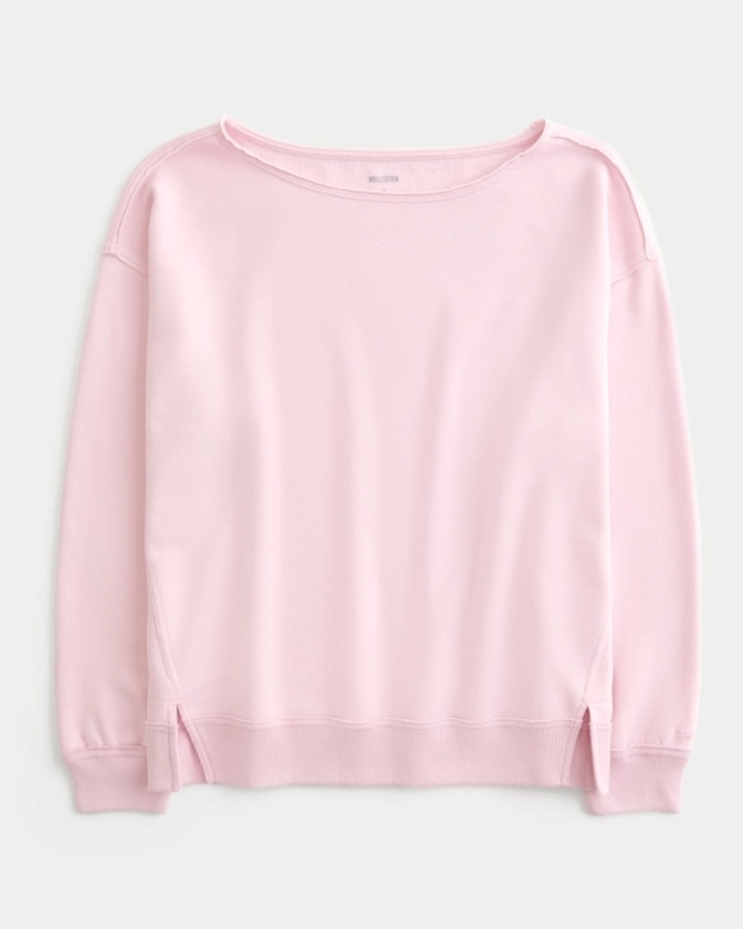 Women's Oversized Off-the-Shoulder Sweatshirt | Women's | HollisterCo.ca