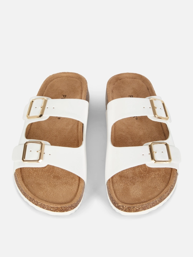 Double Strap Footbed Sandals