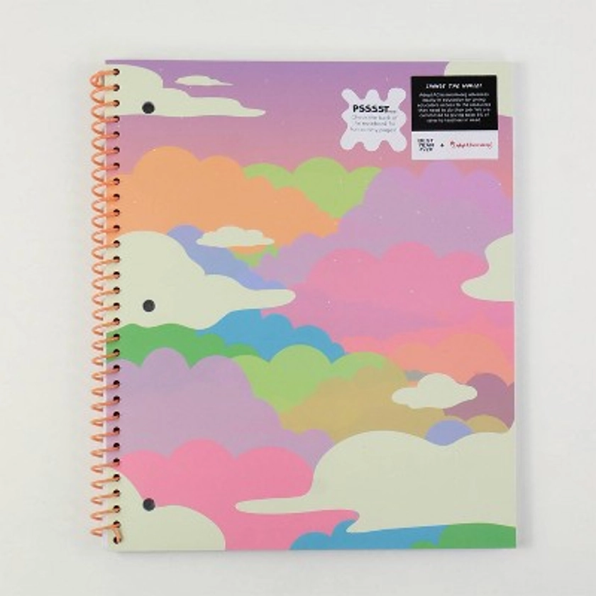 Best Year Ever College Ruled Spiral Notebook Clouds