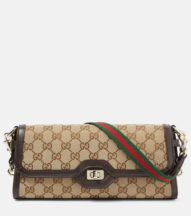 Gucci Luce Small GG canvas shoulder bag in beige - Gucci | Mytheresa