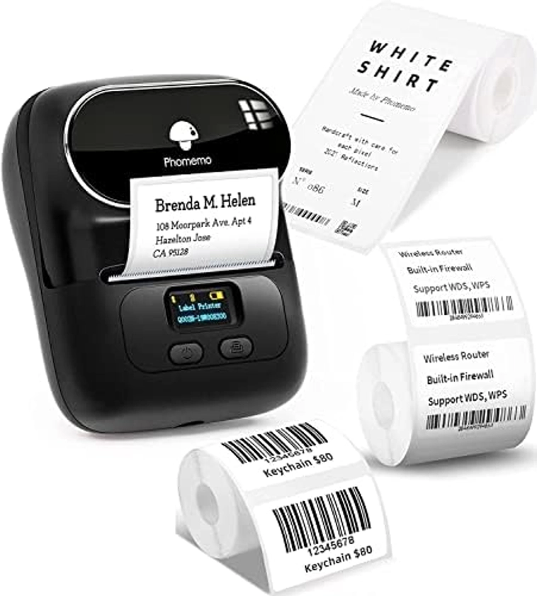 Phomemo M110 Label Printer 3 Roll Label Printer, Phone & PC Sticker Labeling Machine, Bluetooth Label Printer, Portable Label Maker for Home, Office & Business : Amazon.com.be: Office Products