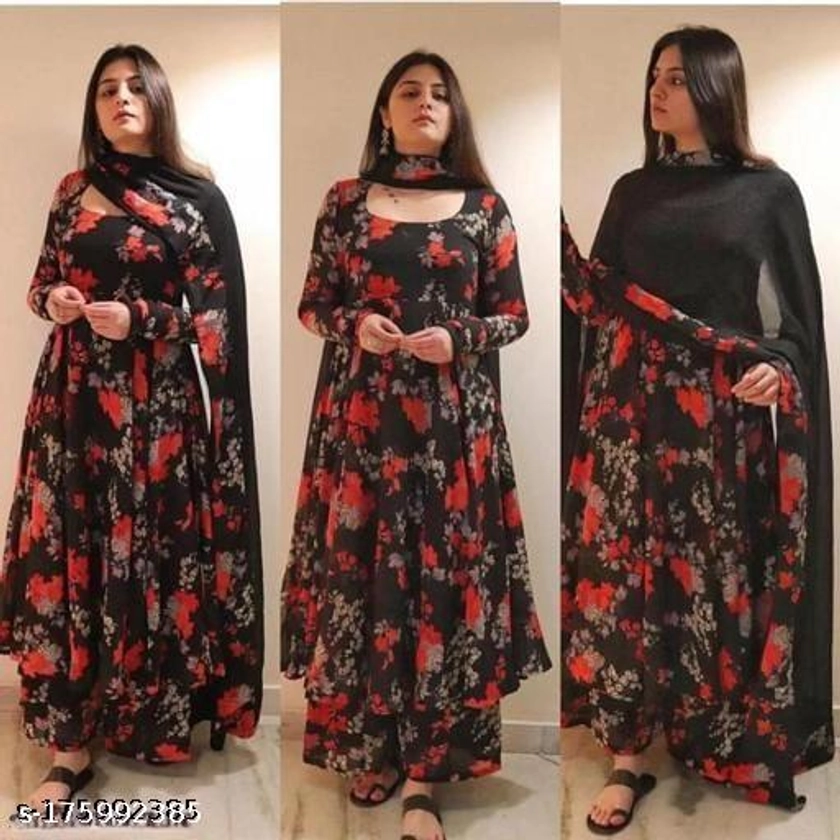 " Dhruvansh Creation" New Letest Pretty Floral Designer Woman Gowns