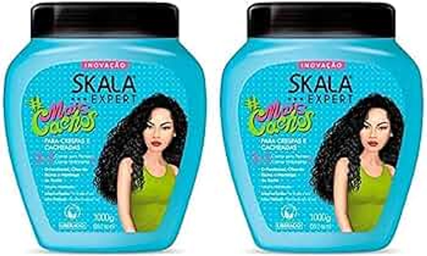 2 Pack SKALA Mais Cachos Hydrates Curls, Eliminates Frizz, For Curly Hair - 2 IN 1 Conditioning Treatment Cream and Cream To Comb 35.2oz New