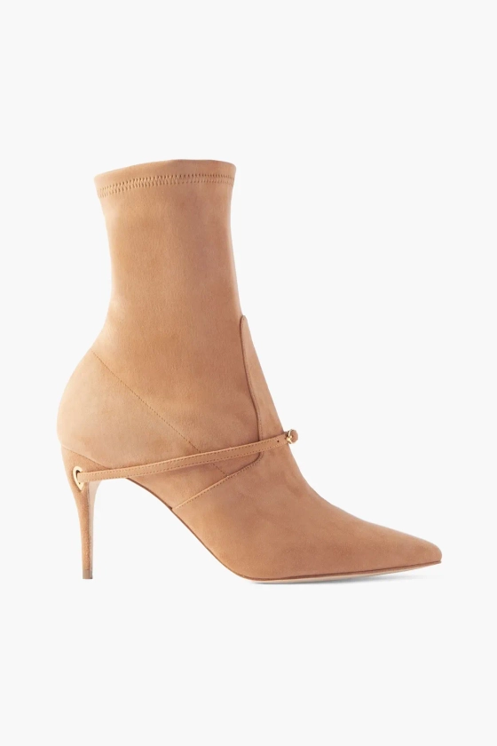 JENNIFER CHAMANDI Alessio 85 buckled suede ankle boots | THE OUTNET