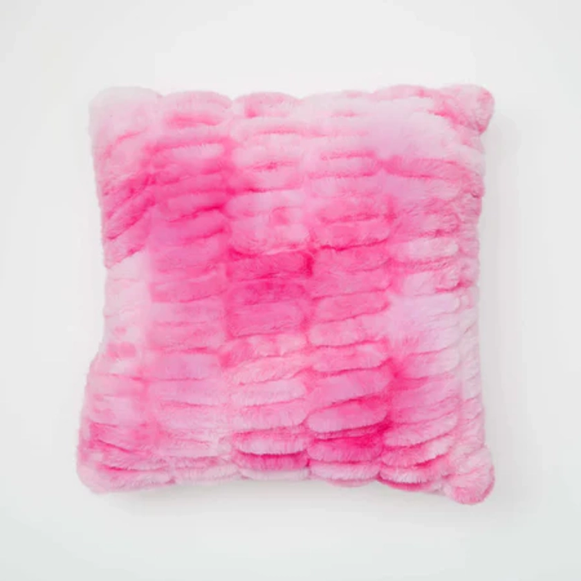 Leah Tie Dye Faux Fur Pillow