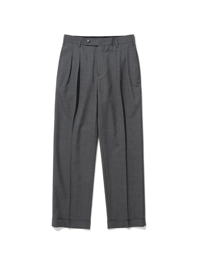 리넥츠Wool Two Tuck Trousers [Grey] - retrato
