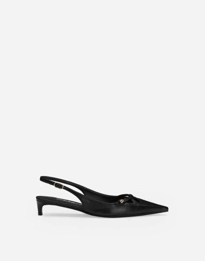 Slingbacks en cuir nappa