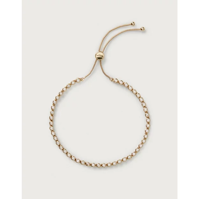 Gold Plated Set Stone Friendship Bracelet | Jewellery & Hair Accessories | The White Company