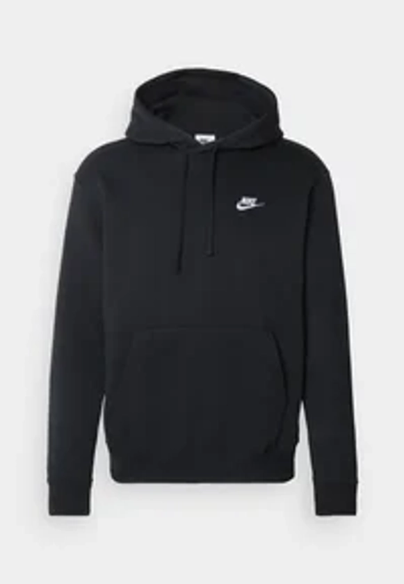 Nike Sportswear CLUB HOODIE - Sweatshirt - black/white/noir - ZALANDO.FR