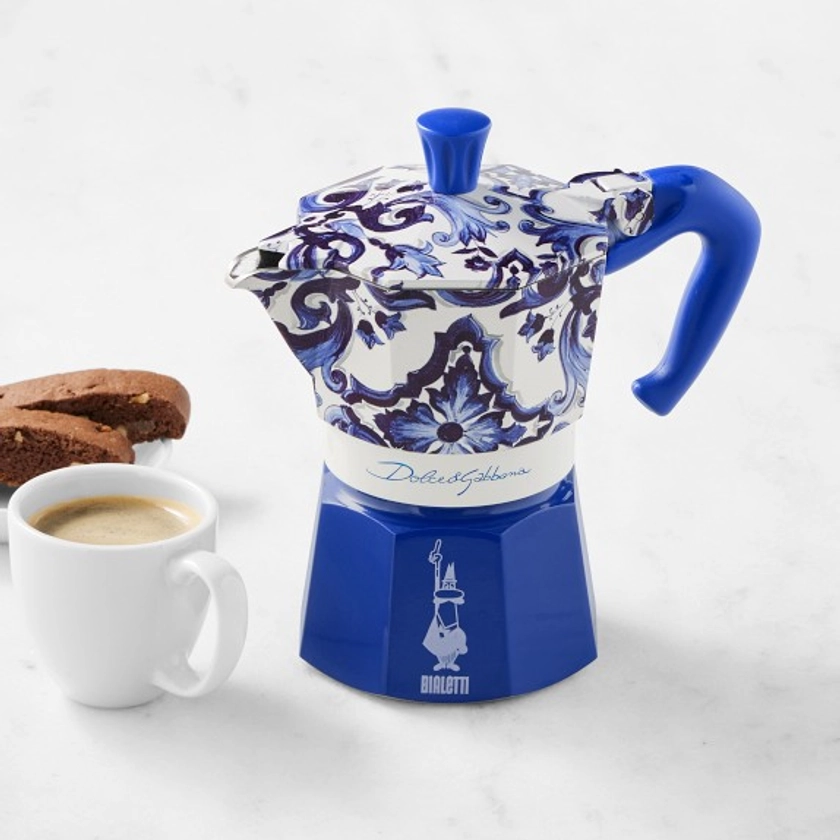 Bialetti Moka Dolce & Gabbana Stovetop Espresso Maker, Blu Mediterraneo