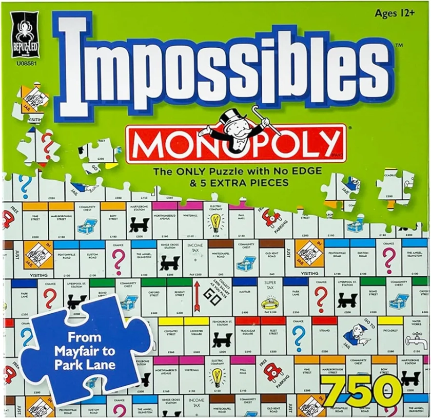University Games U08581 Impossibles Monopoly 750 piece Jigsaw Puzzle