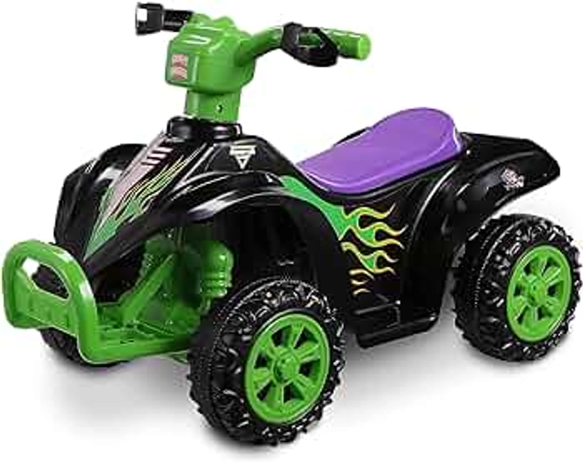 Monster Jam 6V ATV Quad for Kids - Powerful and Safe Ride-On Toy with Rechargeable Battery - Forward and Reverse Driving - Max Weight Capacity of 55 LBS - Ages 2-3 Years