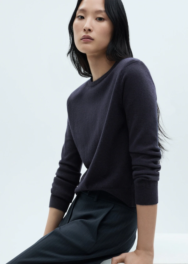 Round-neck knitted sweater - Women | MANGO United Kingdom