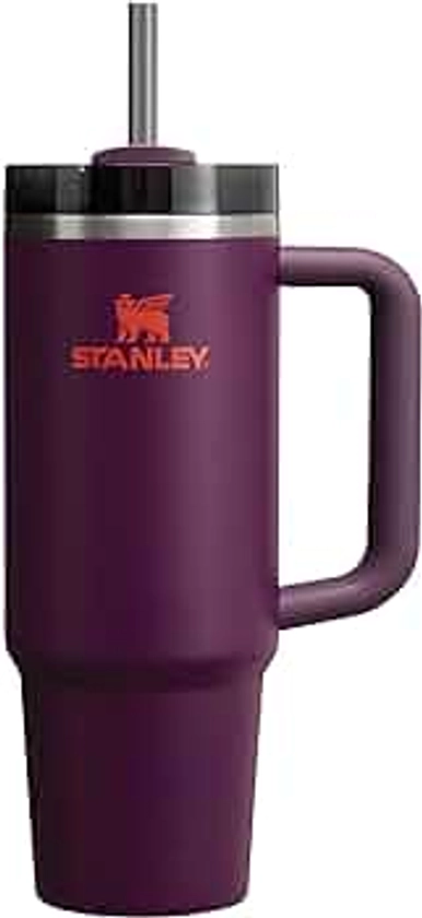 Stanley Quencher H2.0 FlowState Stainless Steel Vacuum Insulated Tumbler with Lid and Straw for Water, Iced Tea or Coffee, Smoothie and More, Plum, 30oz