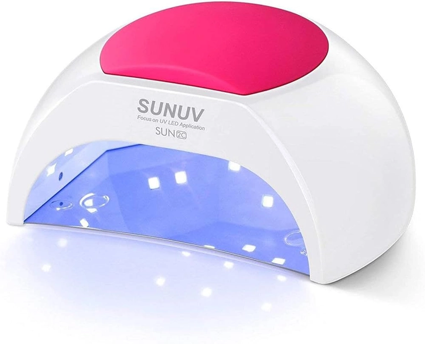 SUNUV Lampe à UV Sèche Ongles de Salon Parfait pour Toutes les Gels, 48W Portable Séchoir Professionnel Automatique avec 33 LED Lumières, 4 Minuteries 10s/30s/60s/90s