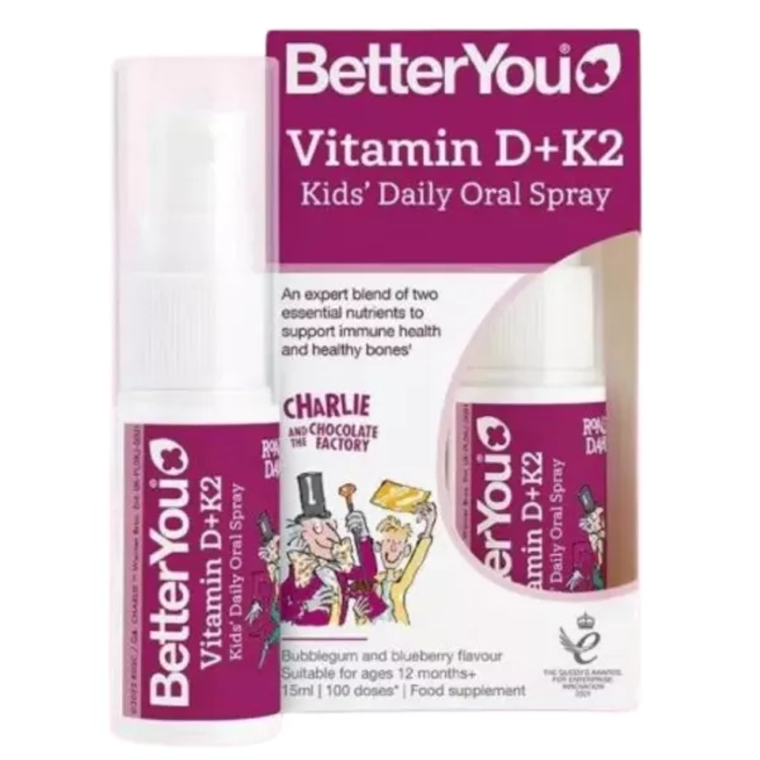 Vitamina D+K2 Kids Oral Spray (15 ml), BetterYou