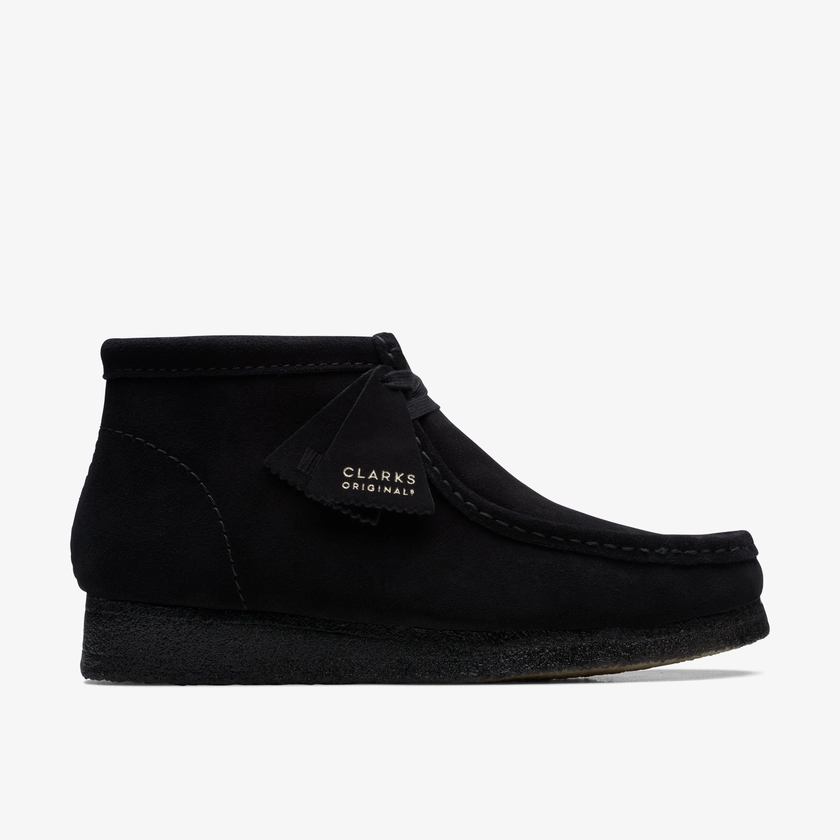 MENS Wallabee Boot Black Suede Boots | Clarks US