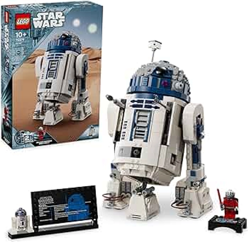 LEGO Star Wars R2-D2 pour Enfants, Garçons et Filles, Modèle de Droïde en Briques à Construire avec la Figurine Dark Malek du 25e Anniversaire et Une Plaque de Décoration, Idée Cadeau Mémorable 75379