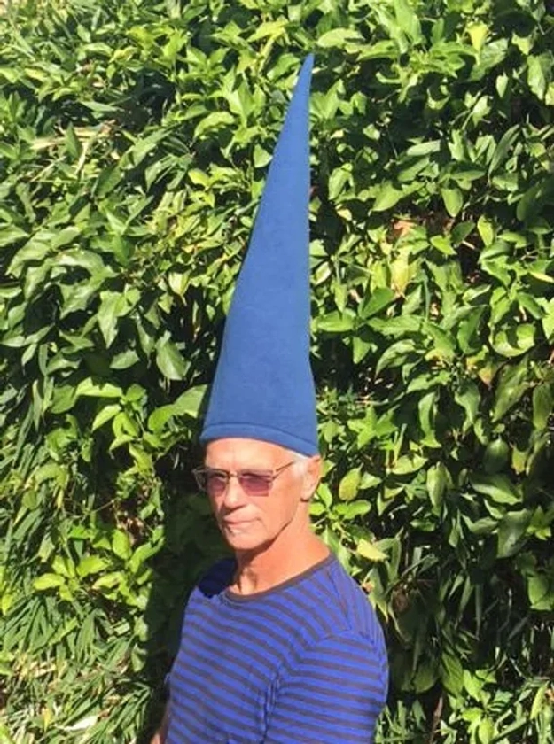 MERLIN WIZARD SORCERER Hat 28&quot; to 30&quot; Tall Blue Fleece and Assorted Colors Adult sizes