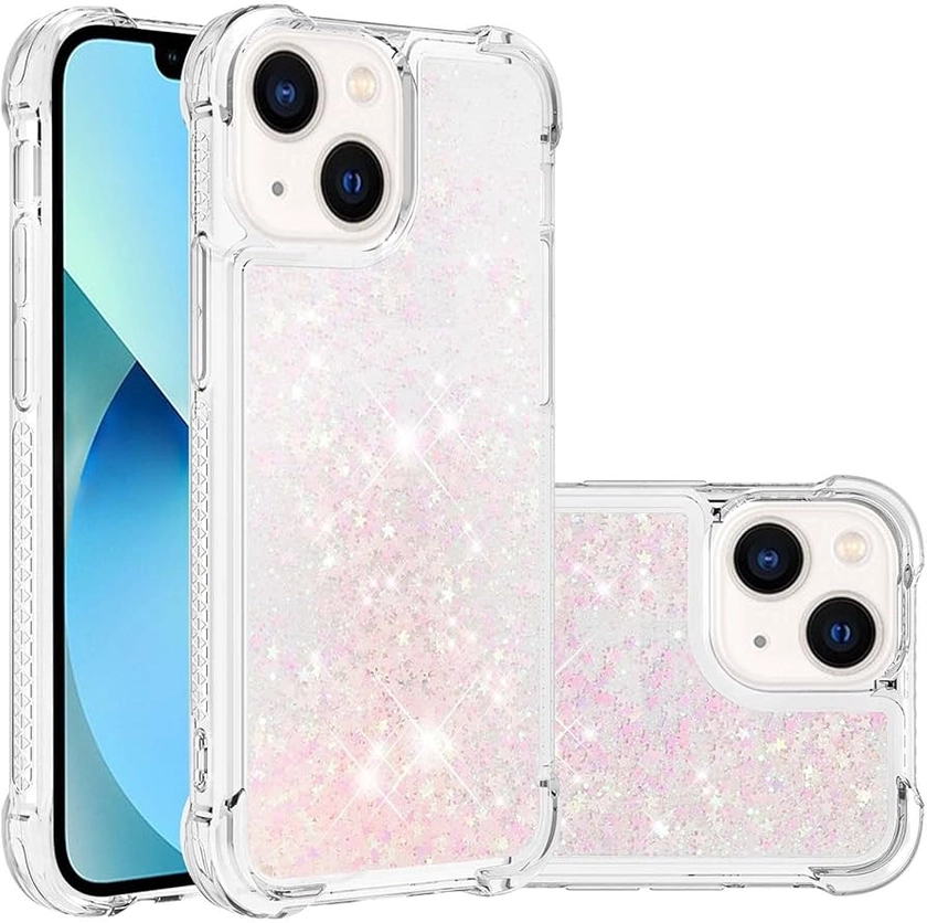 Amazon.com: COTDINFOR Case for iPhone 15 Plus Case Glitter Liquid Cute Clear Phone Case Floating Quicksand Shockproof Protective Bumper Soft TPU Case for iPhone 15 Plus 6.7 inch Love Rose YB : Cell Phones & Accessories