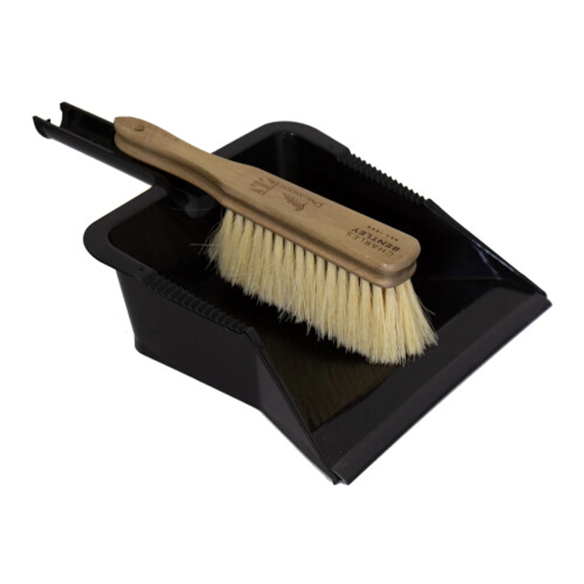 Charles Bentley Charnwood Dustpan & Tampico Hand Brush Set for Garden & Outdoor Maintenance Premium Brushware Green FSC Wood on OnBuy