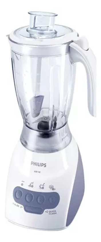 Licuadora Philips Hr2030/10 600w 2l 3 Velocidades Turbo Color Blanco