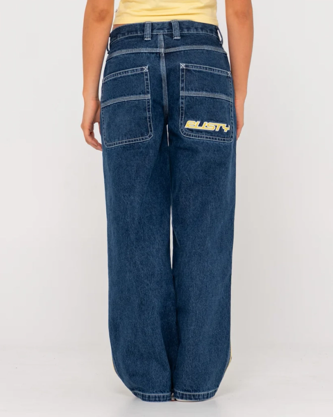 Flip Mommy Low Rise Wide Leg Denim Pant