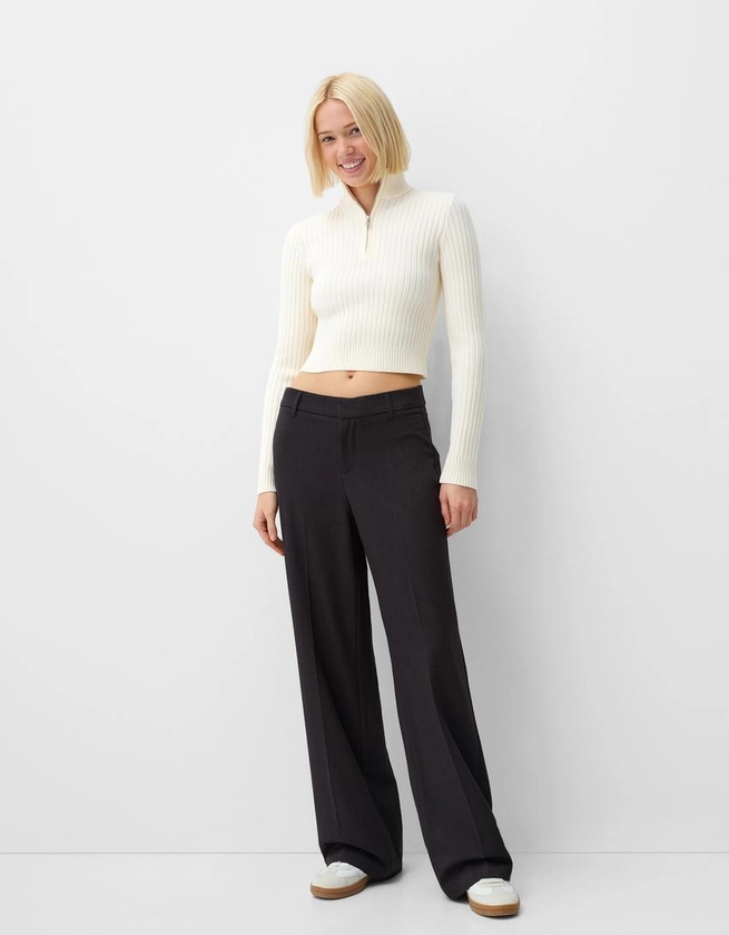 Pantalon jambe large coupe tailleur - Pantalons - BSK Teen