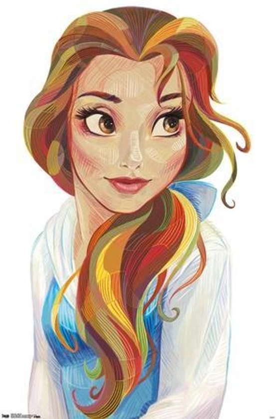 Disney Beauty And The Beast - Belle - Stylized Premium Poster