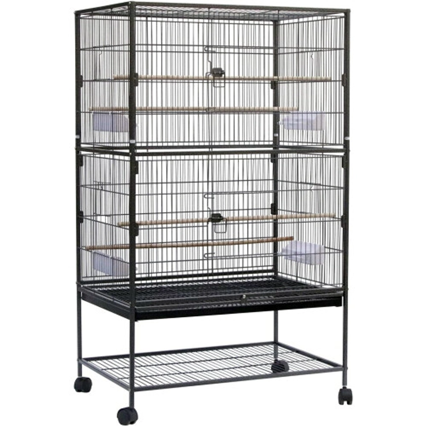 Large 132cm Metal Parrot Cage For Birds, Parrot, Cockatoo, LoveBird With Trays on OnBuy