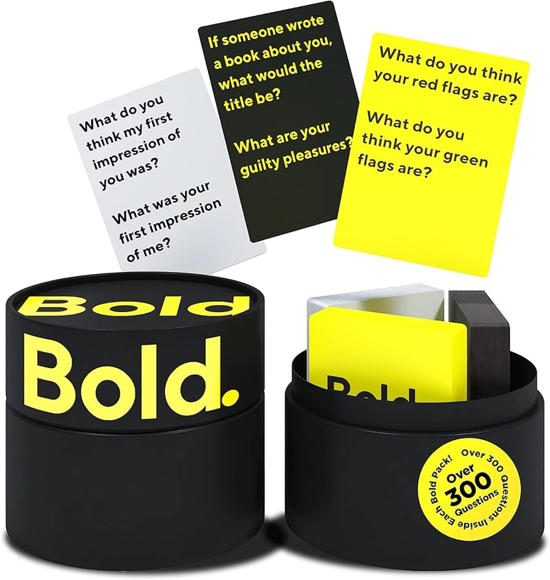 Bold Card Game - 3 Decks, 300+ Questions - Fun Icebreaker and Couples Game for Date Nights