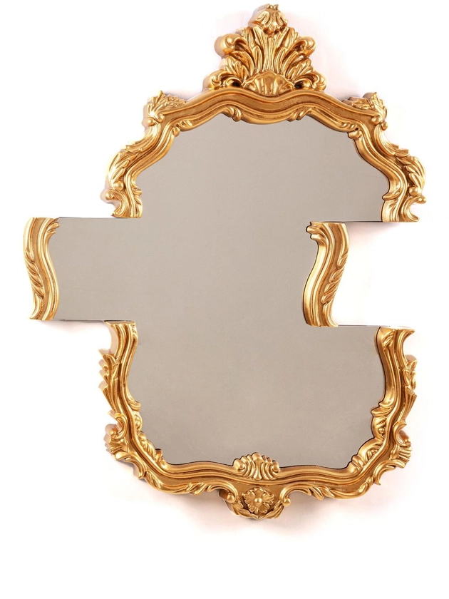 Seletti Tetris Frame Mirror | Gold | FARFETCH