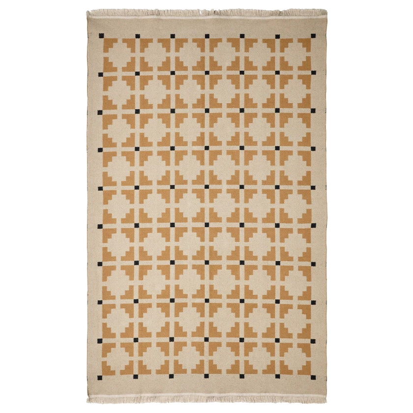 TELEGRAFLINJE rug, flatwoven, yellow-beige, 170x240 cm - IKEA