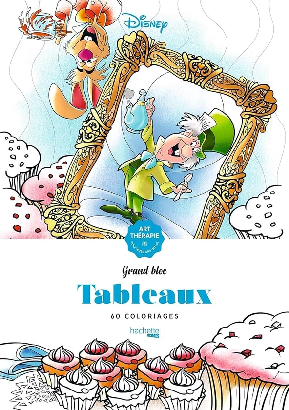 Grand bloc Disney Tableaux: 60 coloriages : Guérin, Jean-Luc: Amazon.fr: Livres