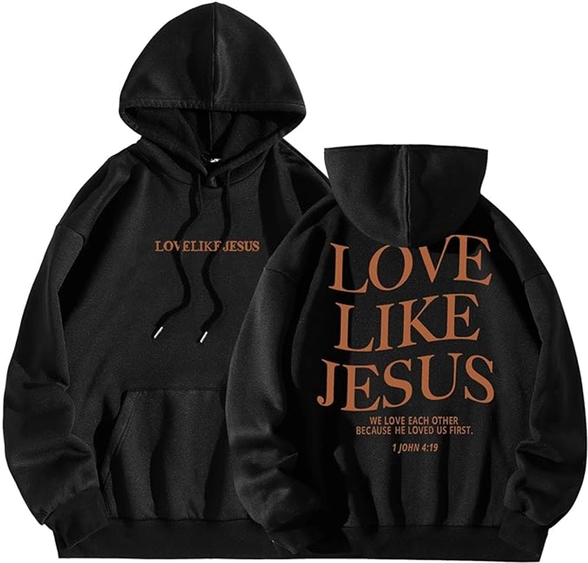 MCILLO Jesus Loves You Hoodie Christian Sweatshirt Jesus Gifts Pullover Tops Streetwear Gift Y2K Clothes at Amazon Women’s Clothing store