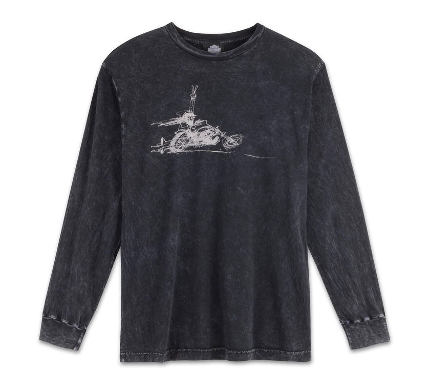 Men's Willie G Peace Guy Mineral Wash Long Sleeve Tee | Harley-Davidson USA