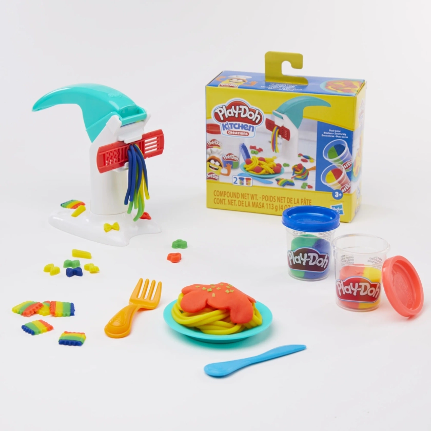 Play-Doh Kitchen Creations Lil’ Noodle Playset, 2 Multicolor Cans, Preschool Toys, Christmas Gifts for Girls & Boys, 3+, Only At Walmart