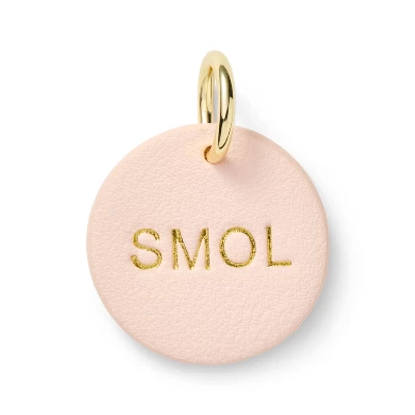 Dog and Cat "SMOL" Collar Tag - Pink/Gold - The Cuddle Collab