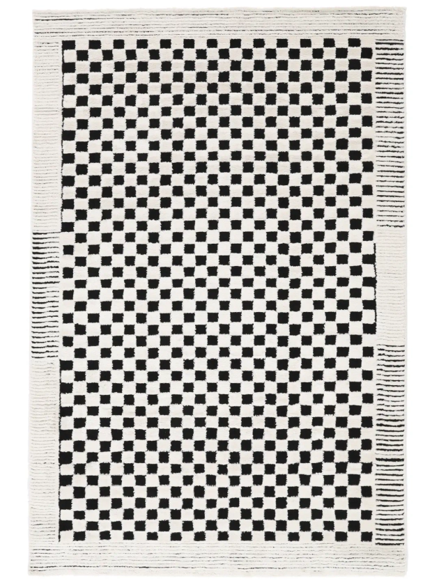 Rugvista essential - Gambit - Blanc Crème / Noir 160 x 230 cm Tapis - Rugvista