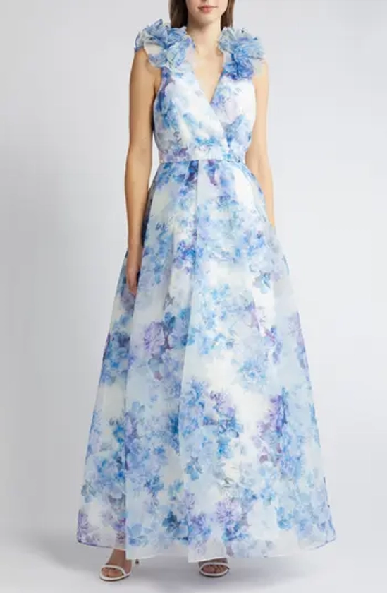 Julia Jordan Ruffle Floral Gown | Nordstrom