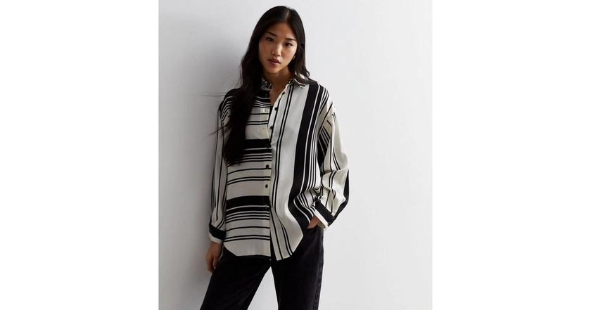 Off White Stripe Long Sleeve Shirt | New Look