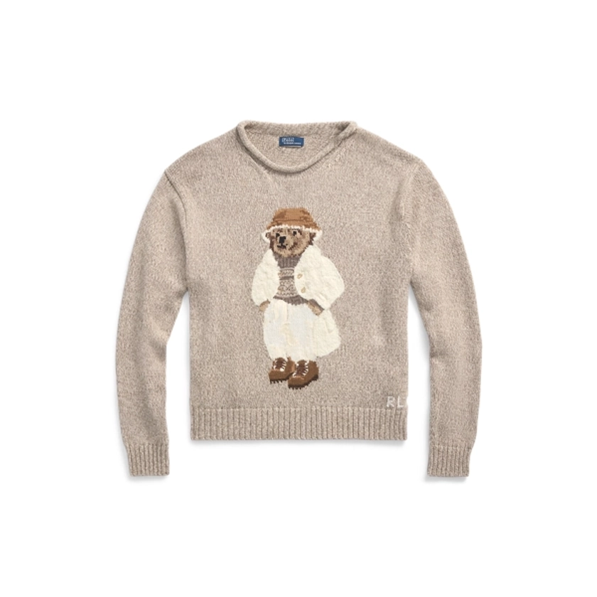 Polo Bear Cotton Roll-Neck Jumper for Women | Ralph Lauren® UK