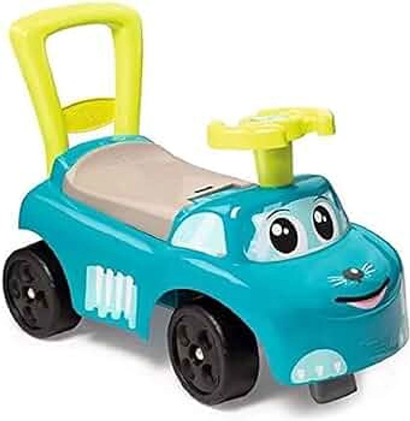 Smoby - Porteur Auto Bleu - Fonction Trotteur - pour Enfant Dès 10 Mois - Coffre à Jouets - 720525