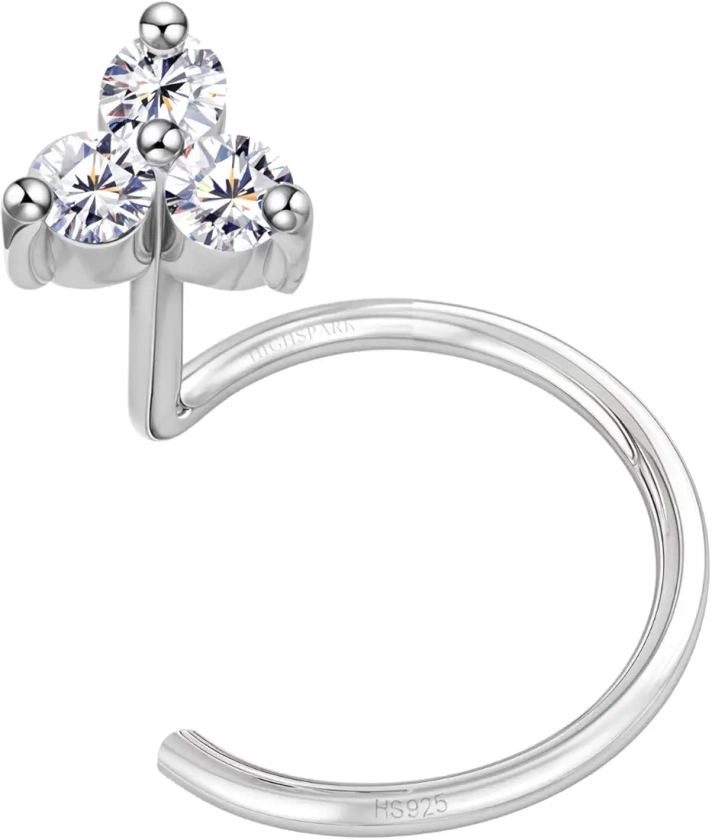 Buy HighSpark 925 Silver Nose Pin for Women | 92.5 Sterling Silver & Stunning Shine | Lovely Gift for Women & Girls at Amazon.in