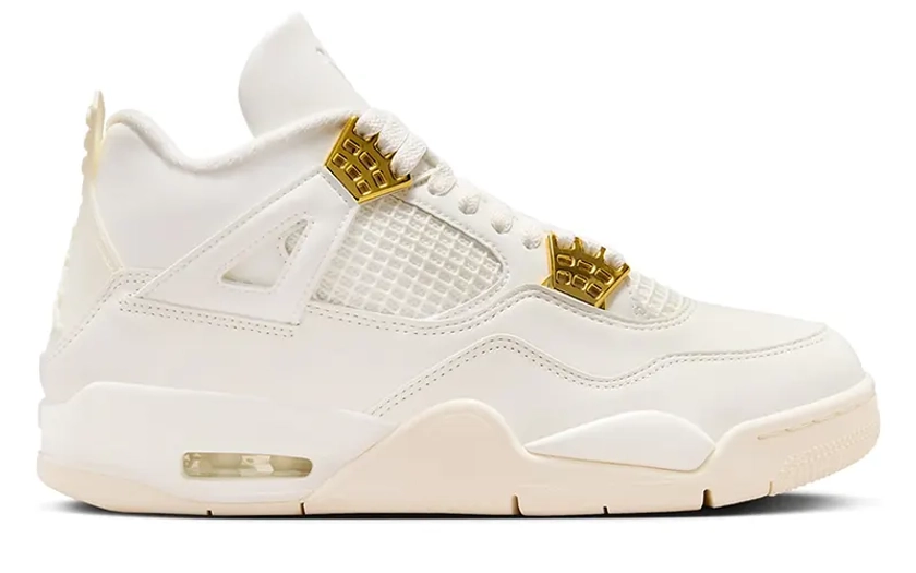 Nike Air Jordan 4 Retro Metallic Gold Sneakers