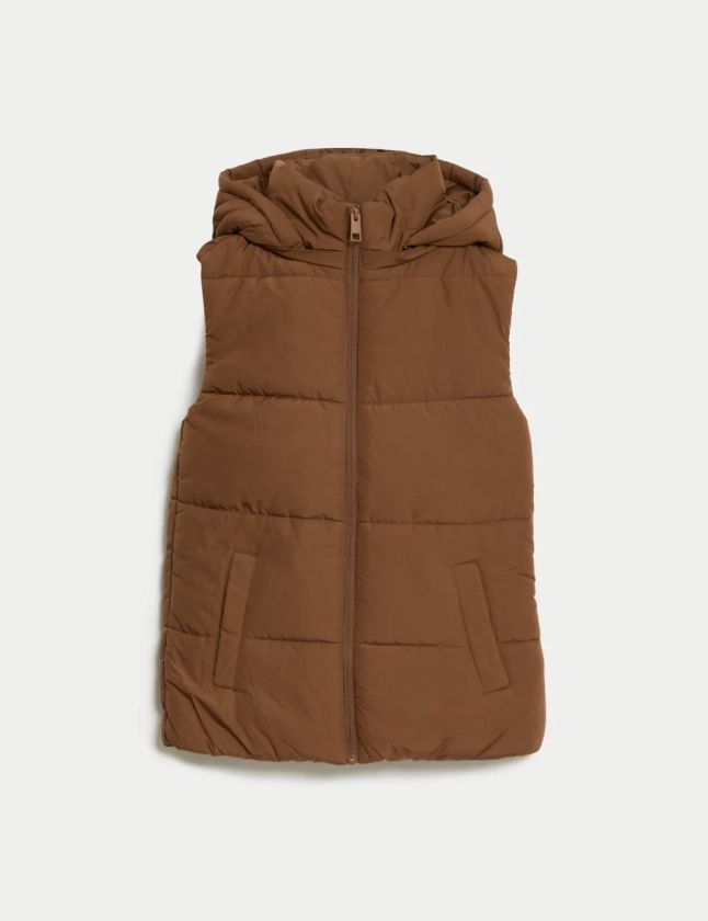 Thermowarmth™ Hooded Puffer Gilet | M&S Collection | M&S