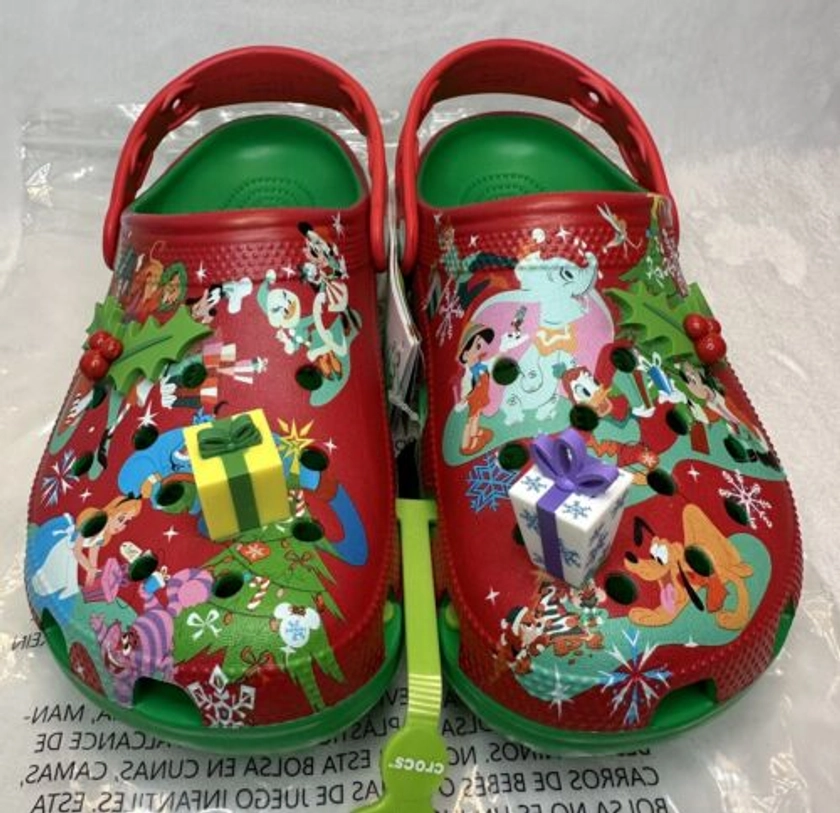 Disney Parks 2023 Christmas Crocs Holiday Presents Mickey & Friends Clogs M7 W9 | eBay