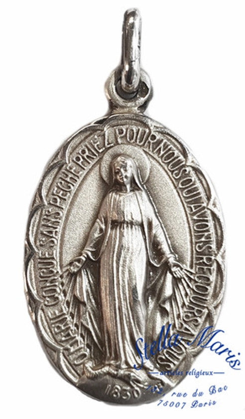 Médaille Miraculeuse - Argent - Bord Festonné | Stella Maris